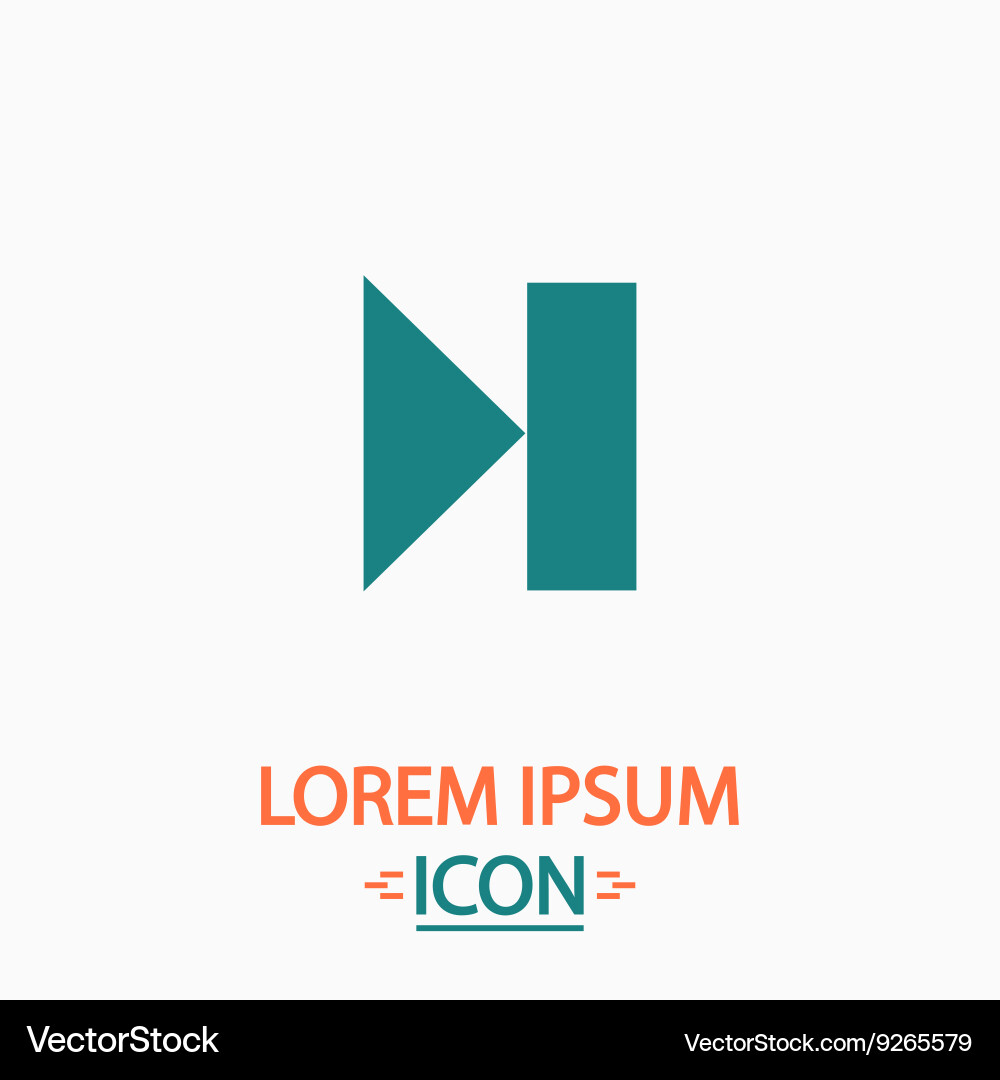 Nächster Track-Taste Computer-Symbol Vektorbild