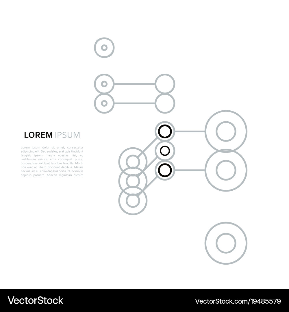 Network connection minimal design line and dot Vector Image