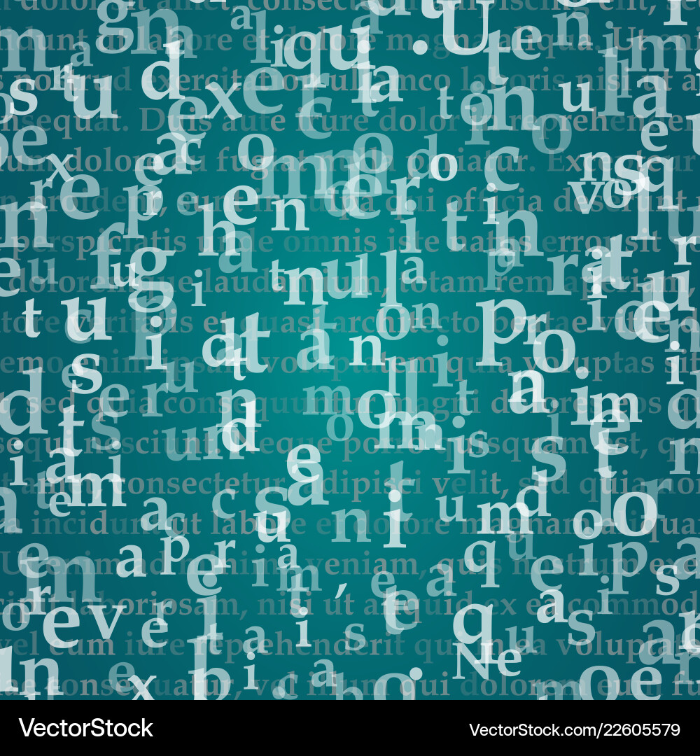 Pattern composed from letters Pattern composed from letters Vector Image