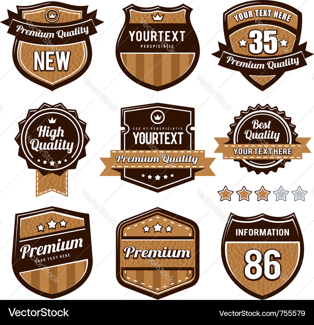 Retro Badge Collection vector image