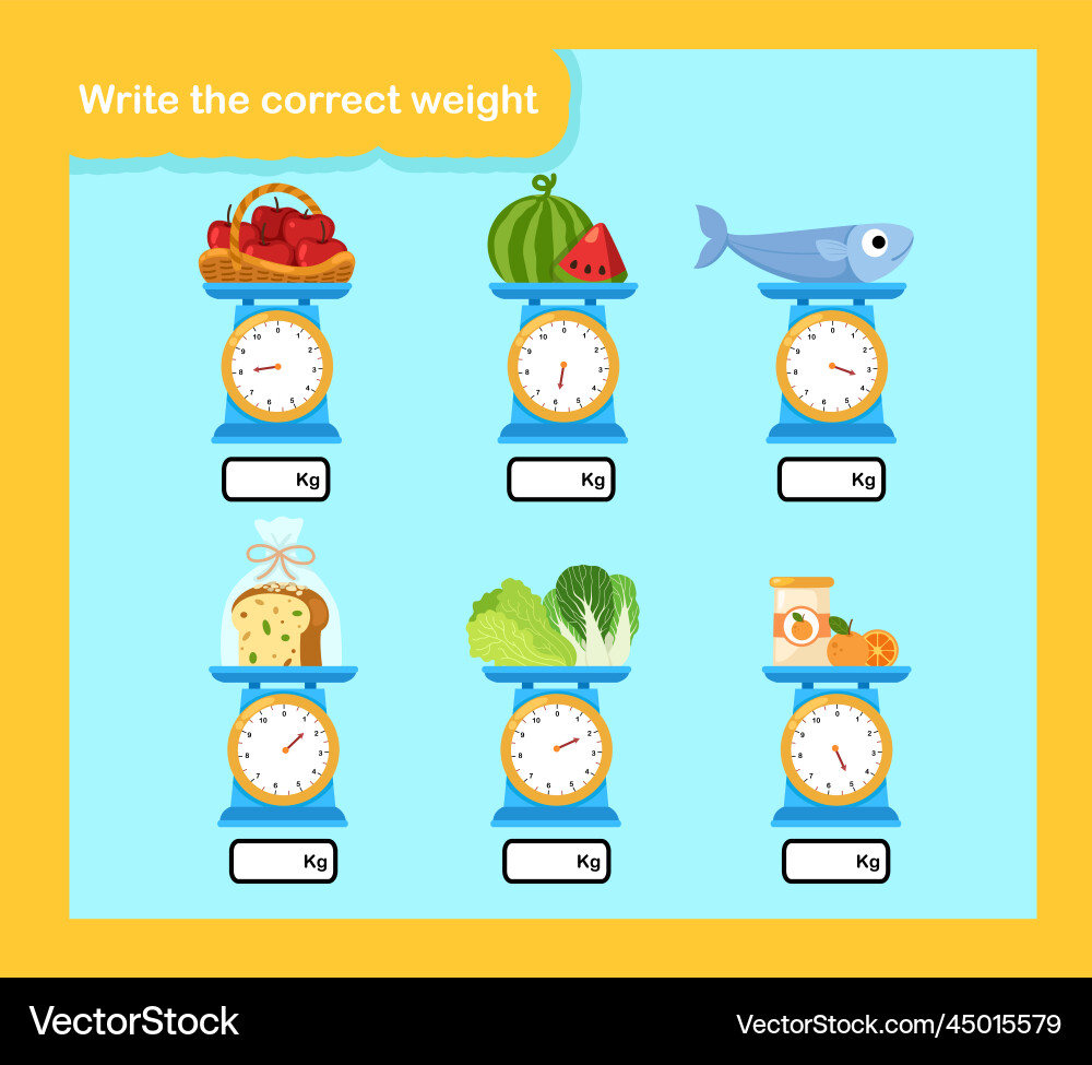 Write the correct weight Vector Image