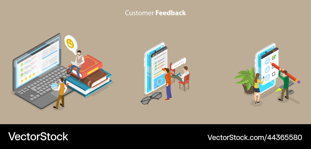 3d isometric flat conceptual Royalty Free Vector Image