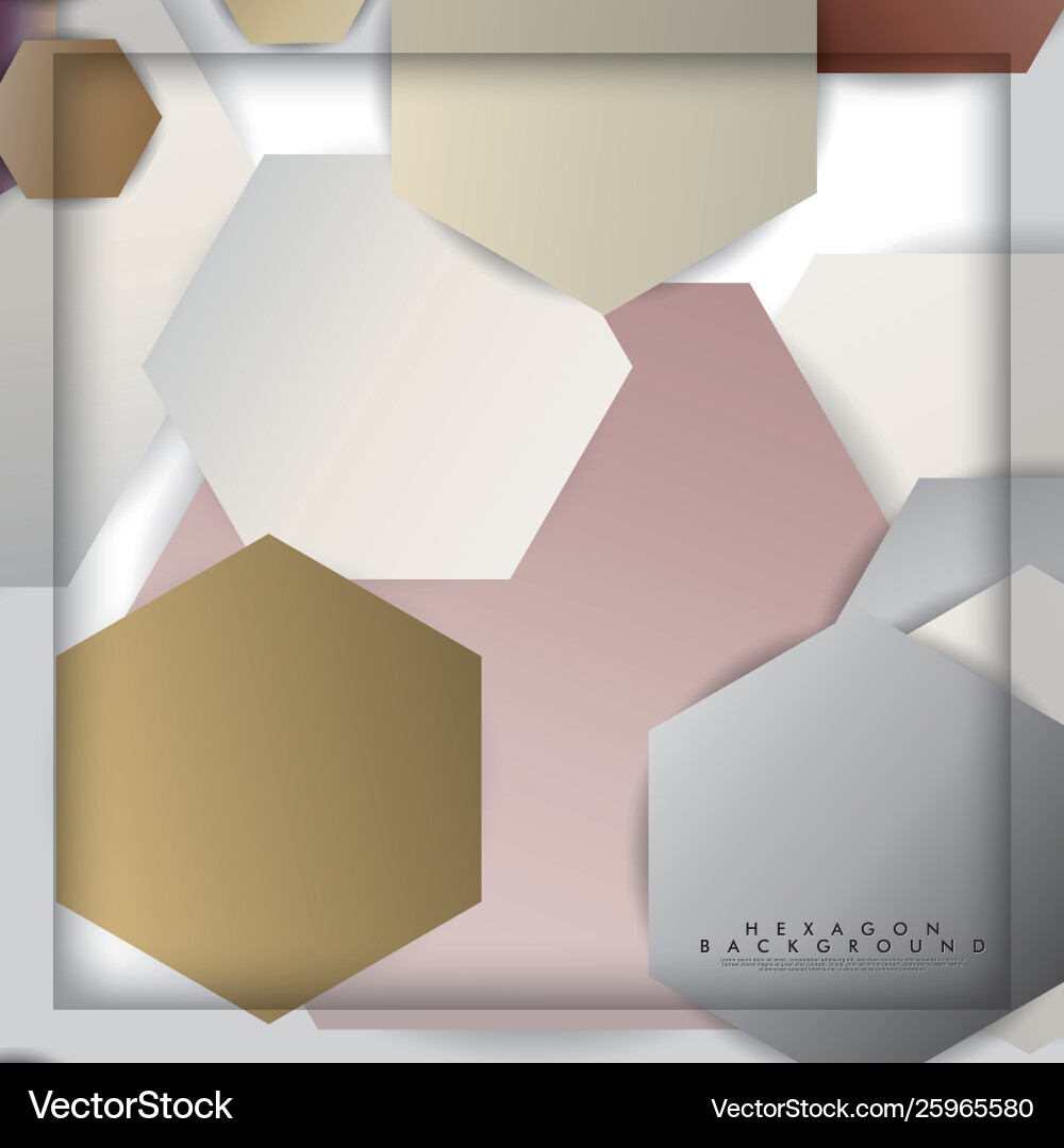 Abstract hexagon background with color stone Vector Image