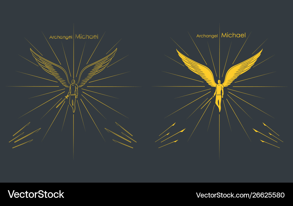 Archangel michael christian symbol Archangel michael christian symbol vector image