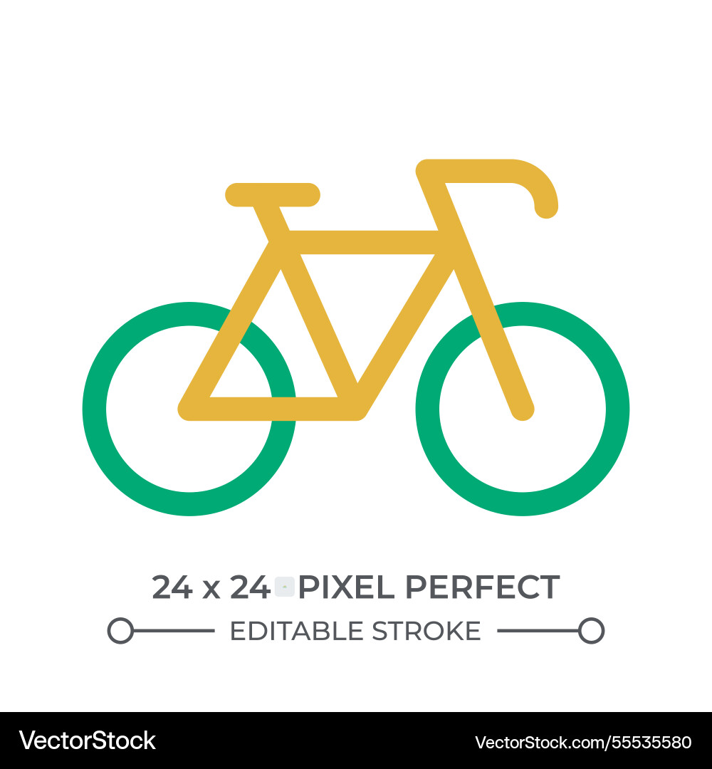 Bicycle colorful line ui icon Vector Image