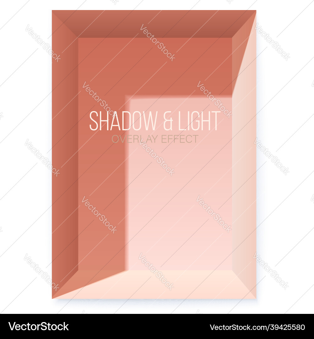 Box with shadow studio for product display vector image