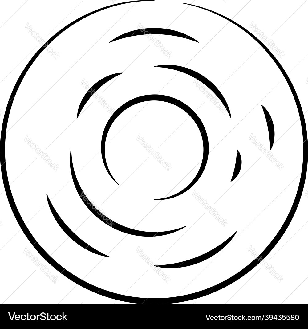 Circular concentric segmented circles rings Vector Image