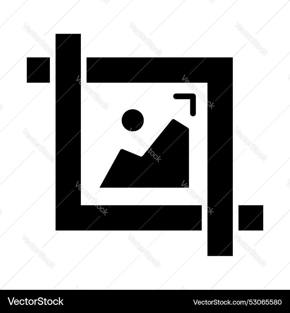 Image crop tool editing perfect for web vector image