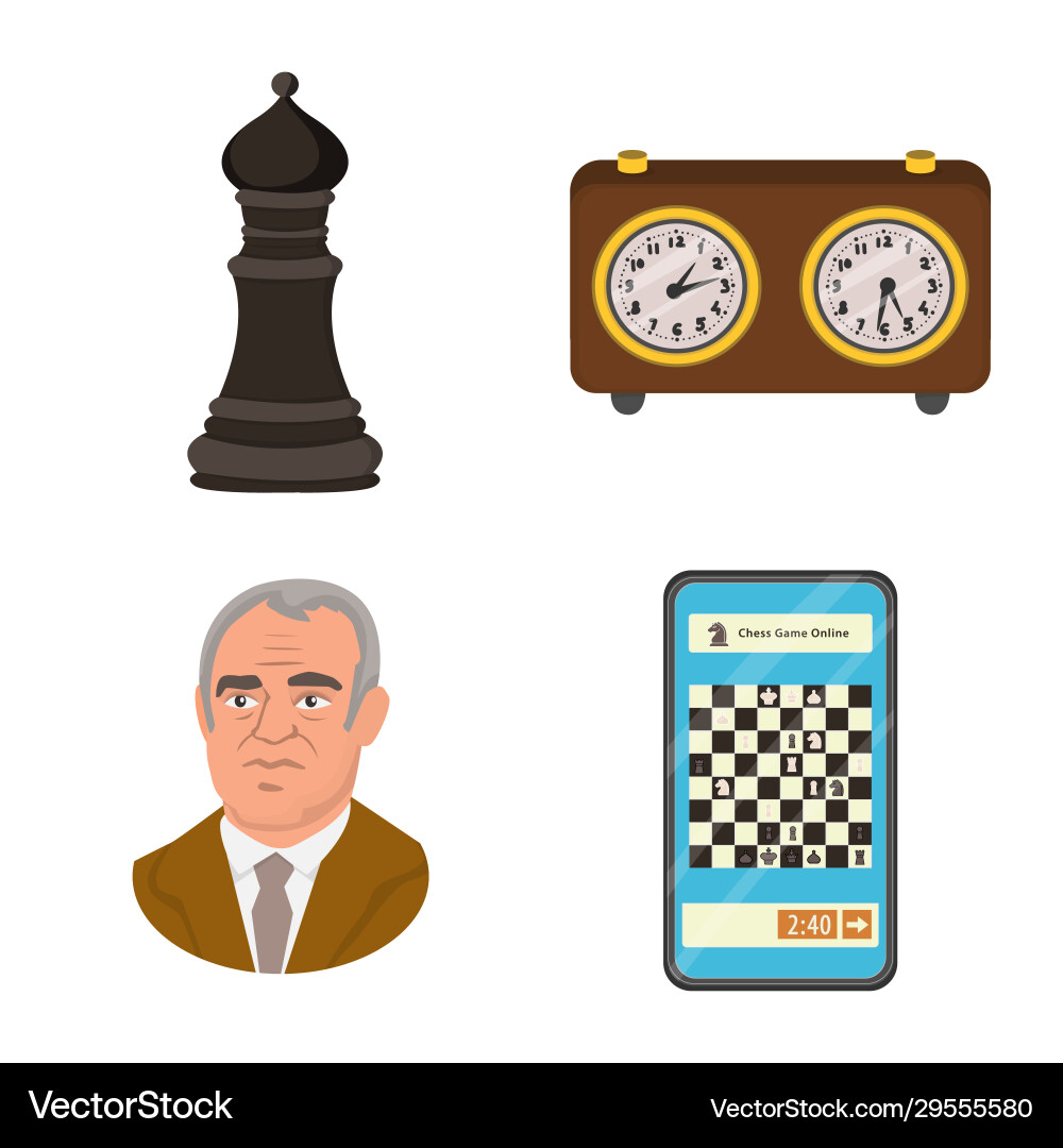 Isolated object chess and game icon set Vector Image