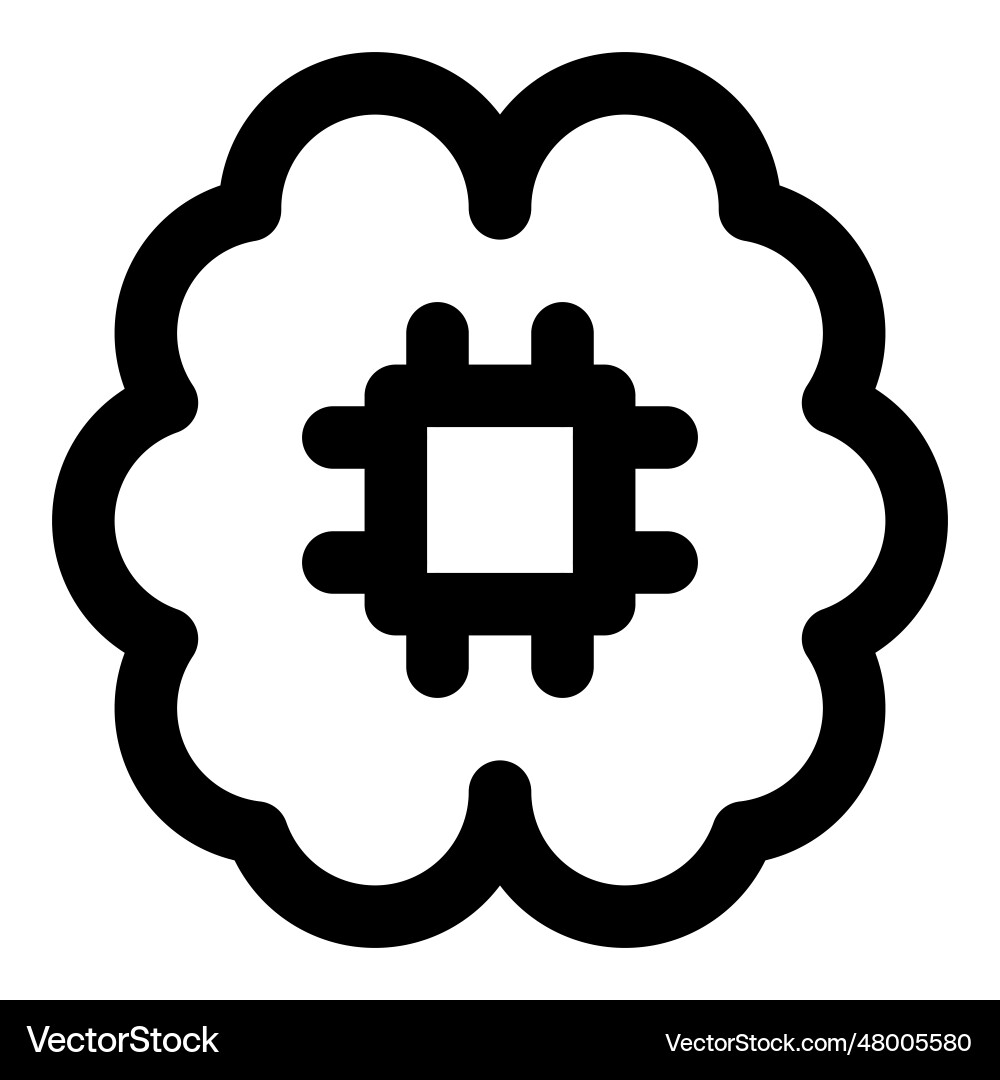 Microchip designed to execute system based tasks Vector Image