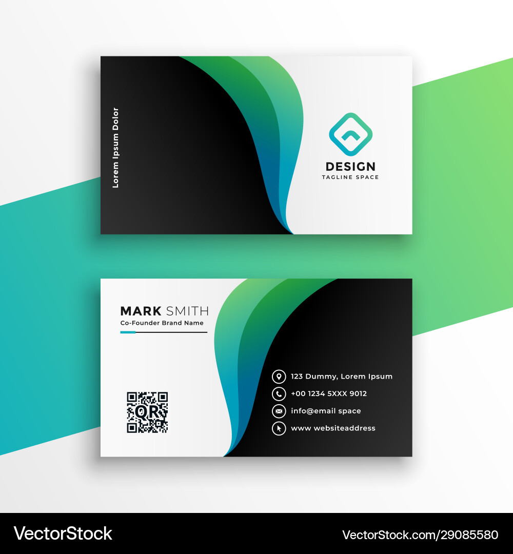 Modern Business Card - Minimalist & Elegant Vector Image