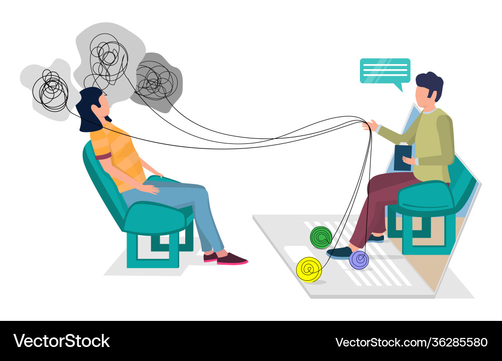 Online Mental Health Support Royalty Free Vector Image