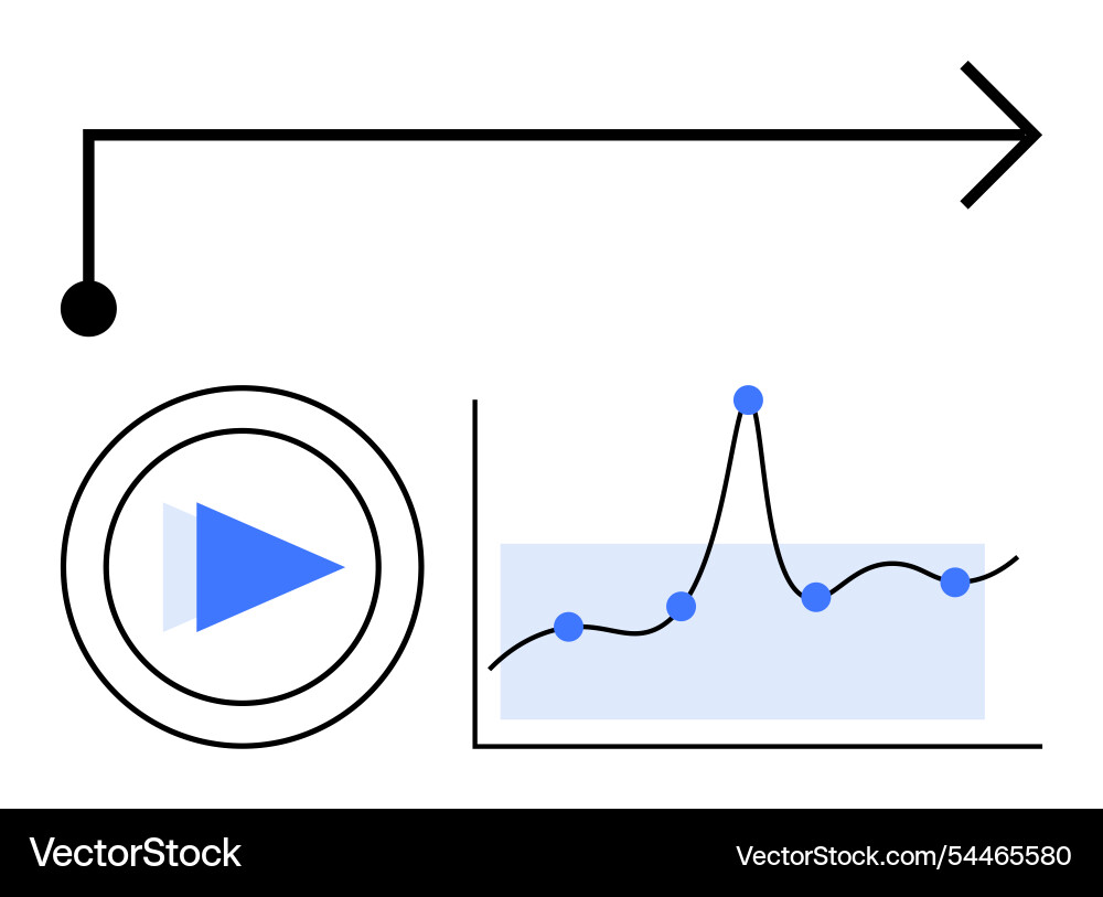 Simplified representation of data analysis Simplified representation of data analysis Vector Image