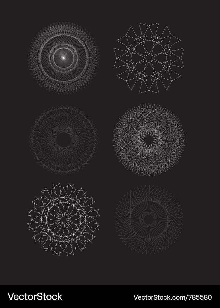 Spirograph muster Vektorbild