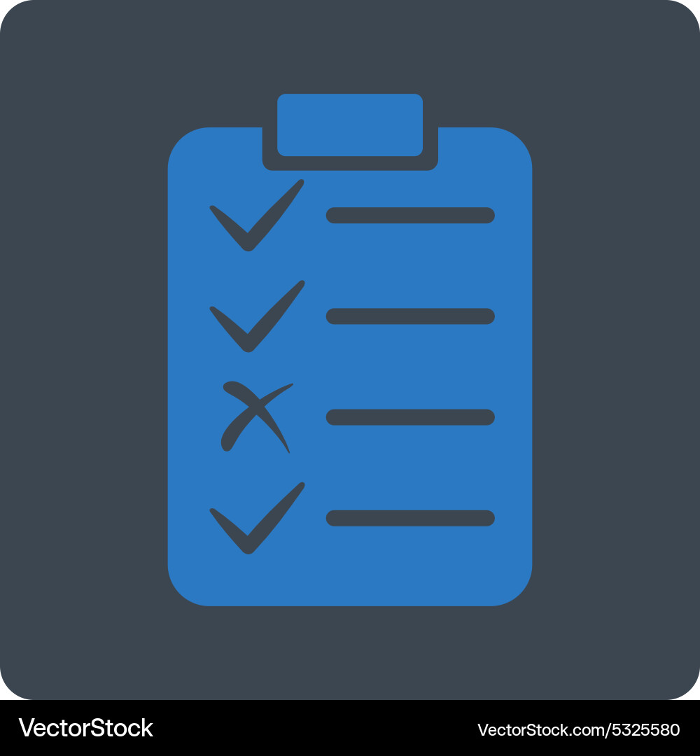 Task list icon from commerce buttons overcolor set Vector Image