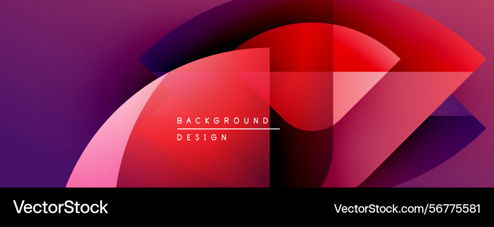 Abstract geometric shapes overlap creating Vector Image