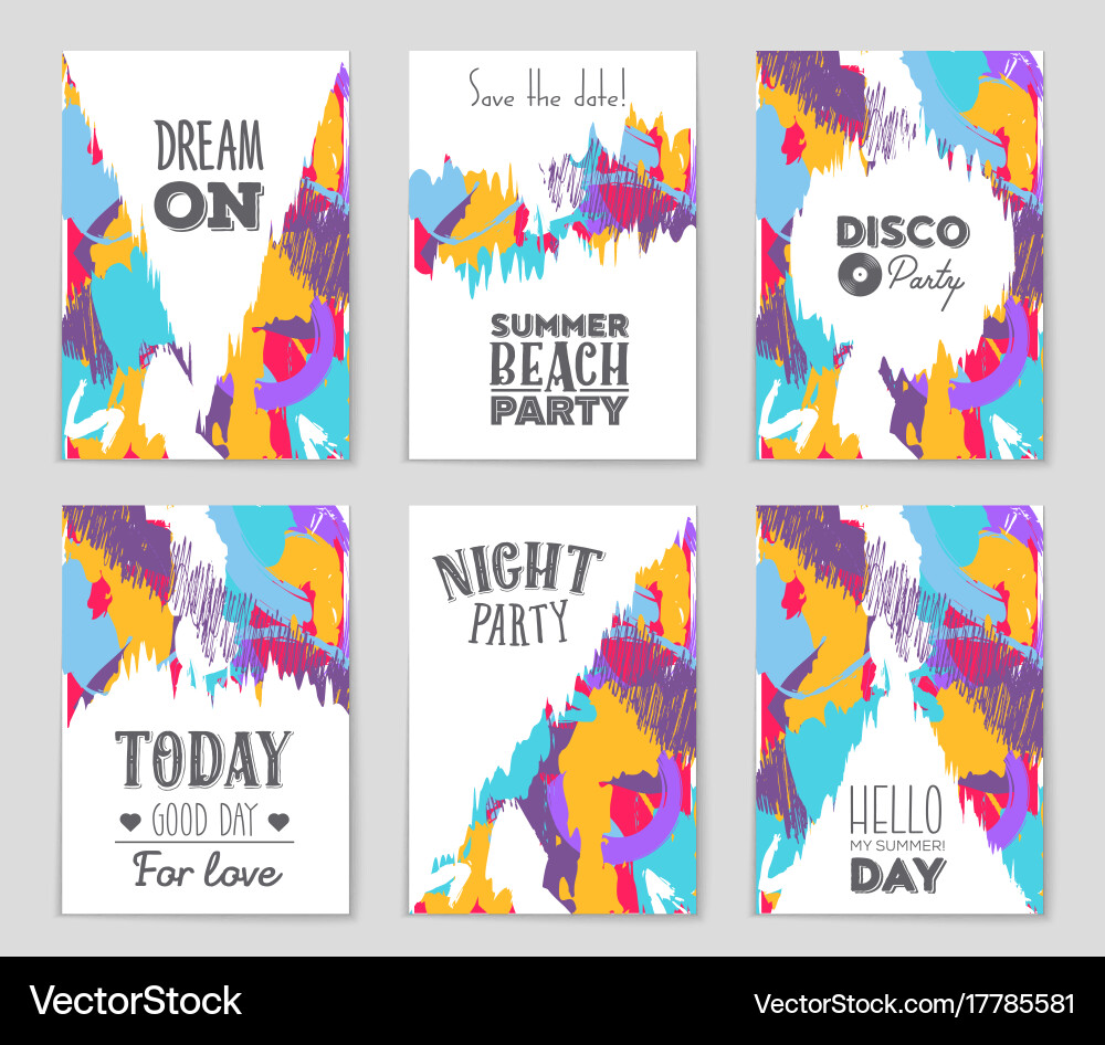 Abstract layout background set for art Vector Image