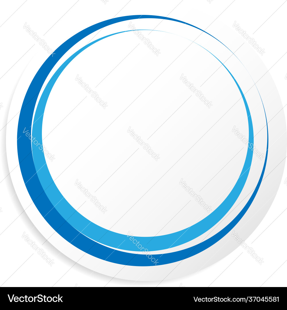 Blank empty circle shape design element Vector Image