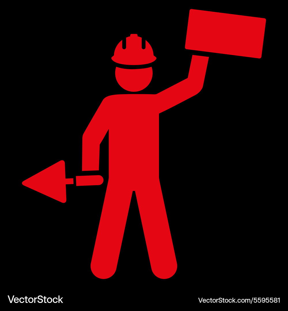 Builder icon from basic plain set Vector Image