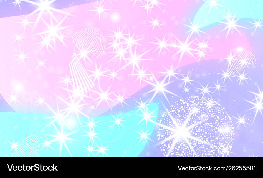 Fairy background unicorn pattern Vector Image