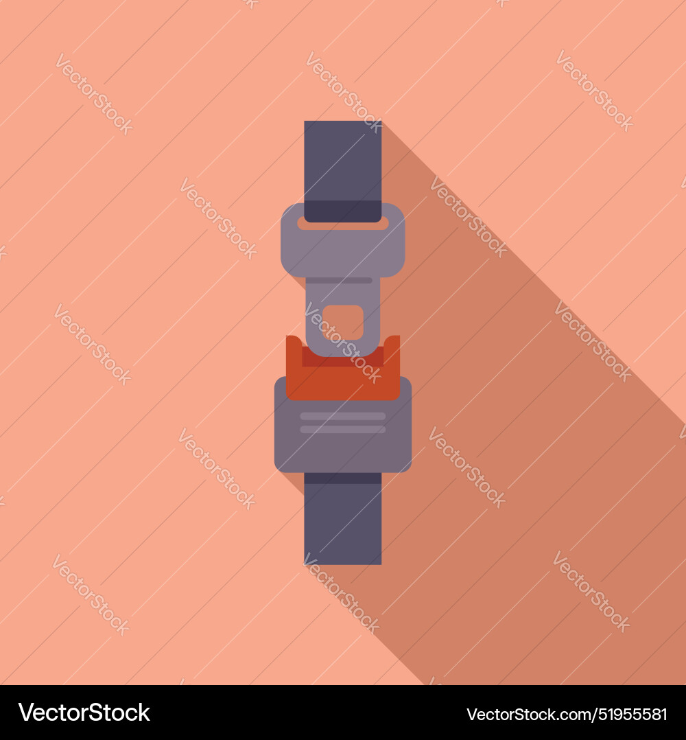 Seat belt buckle fastened ensuring safety during Seat belt buckle fastened ensuring safety during vector image