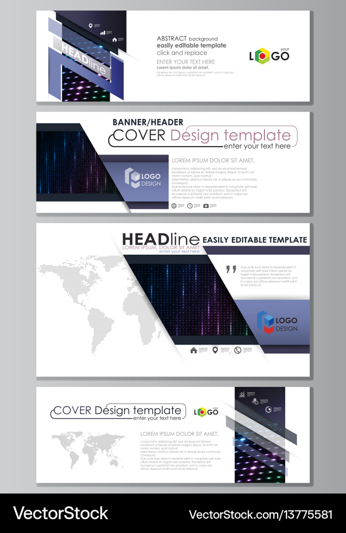 Social Media und E-Mail-Header setzen moderne Banner Social Media und E-Mail-Header setzen moderne Banner vektorbild