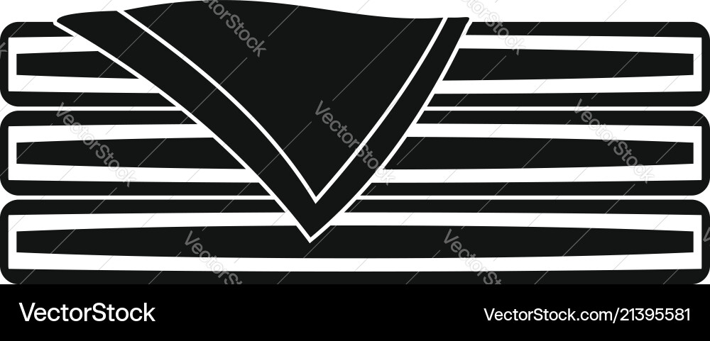 Sorted towel icon simple style Sorted towel icon simple style vector image