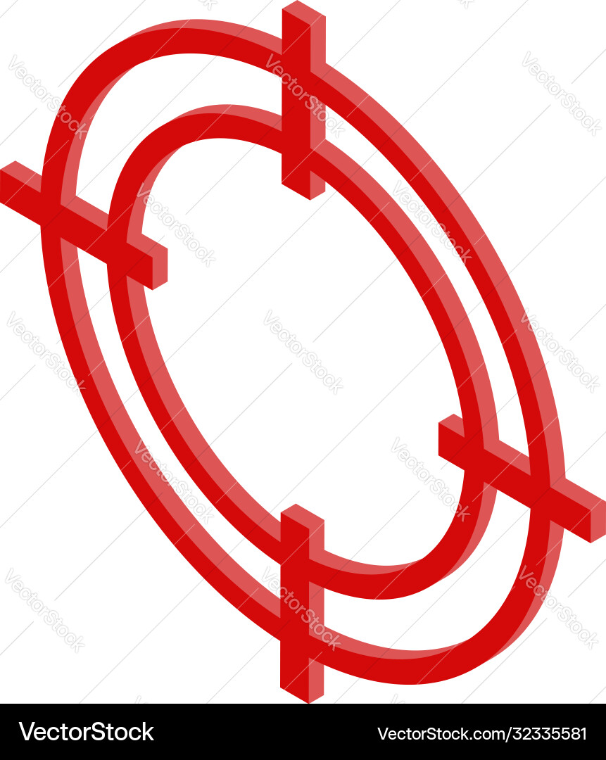 Testing software target icon isometric style Testing software target icon isometric style vector image