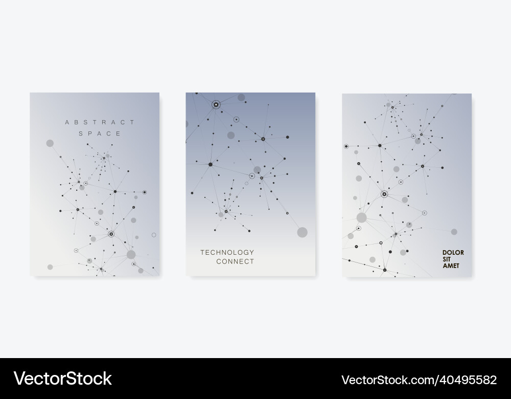 Abstract composition with connect dots and lines Vector Image