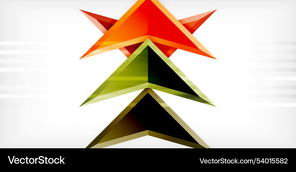 Arrows with 3d effect abstract background Vector Image