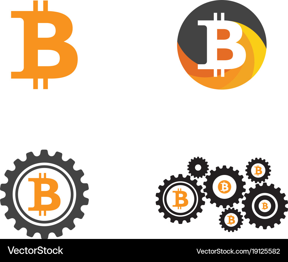 Bitcoin Icon Design Vektorbild