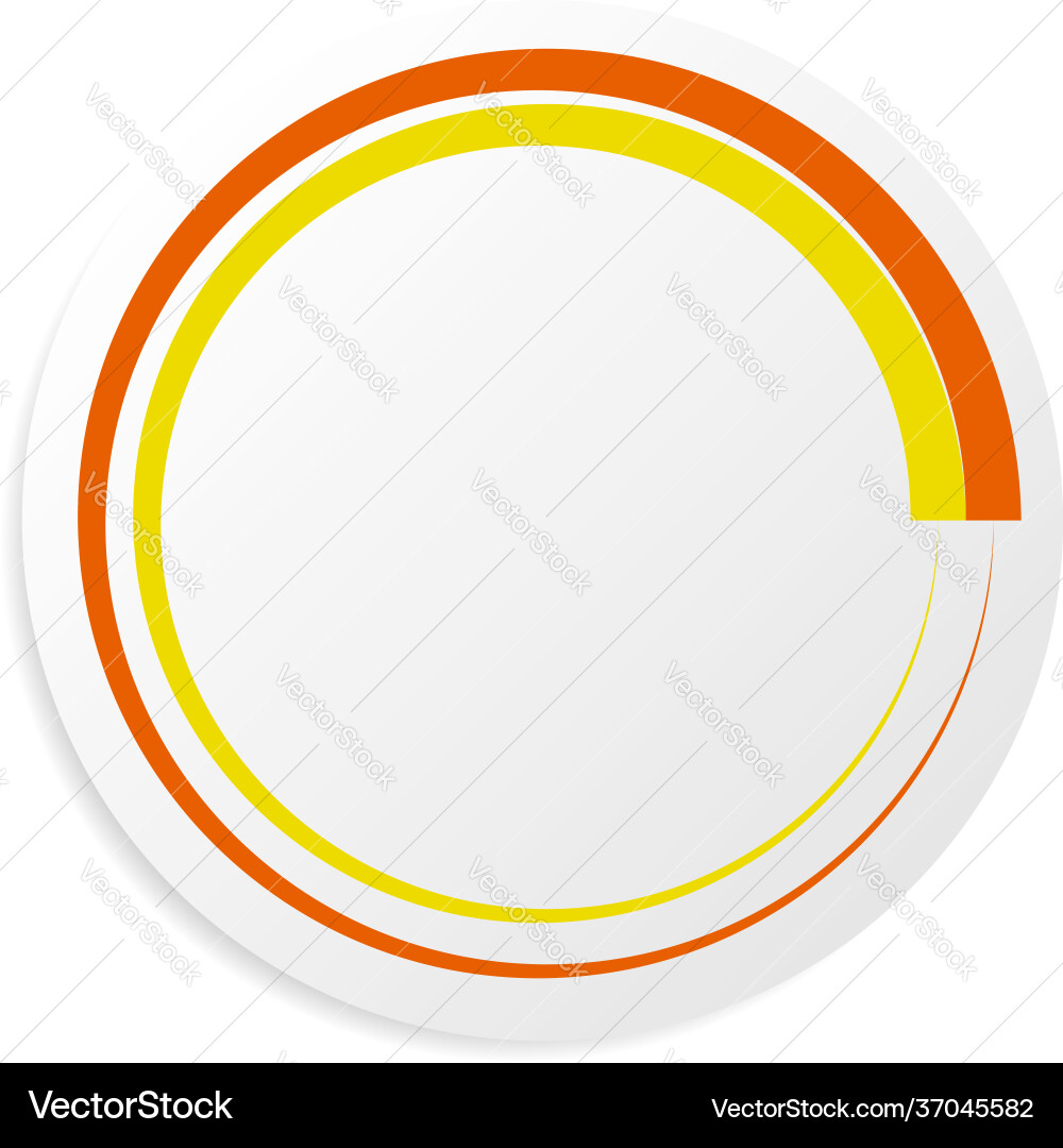 Blank empty circle shape design element Vector Image