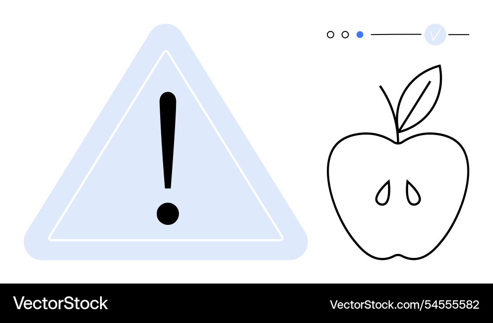 Exclamation mark inside warning triangle next Vector Image