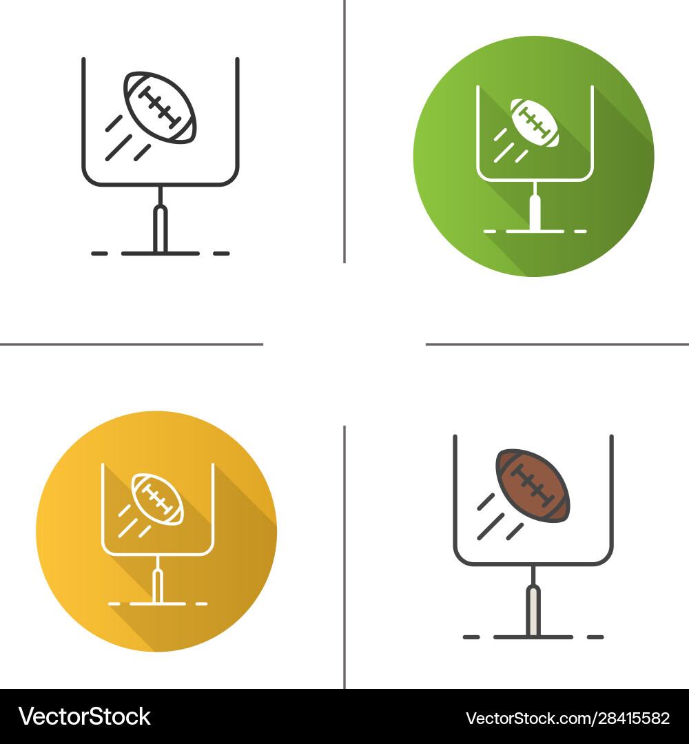 Football Goal Icon - Gate with Ball Vector Image