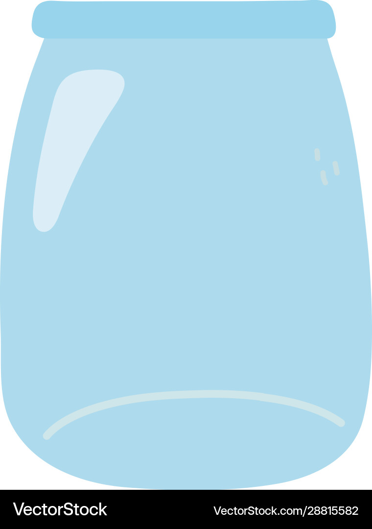 Glass jar empty object icon Vector Image