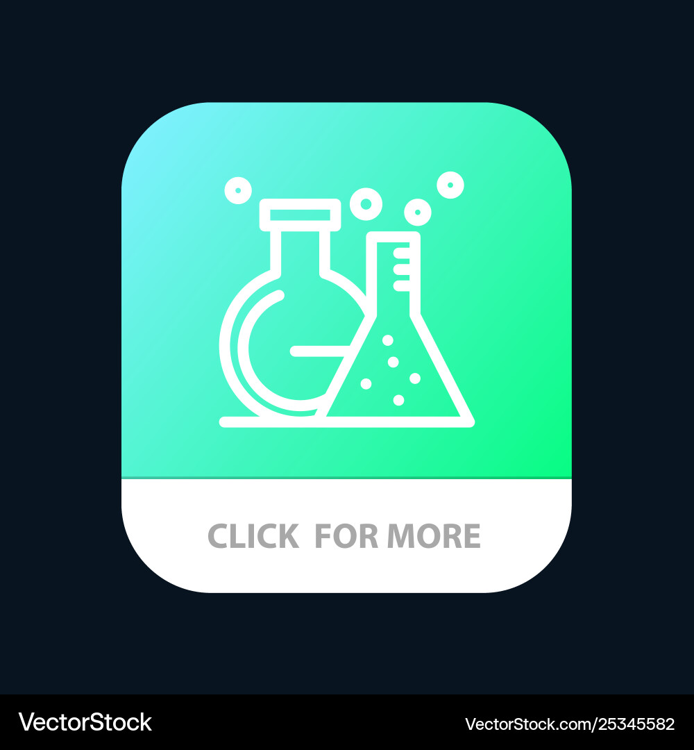 Lab Test App - Flask & Tube Icons Vector Image