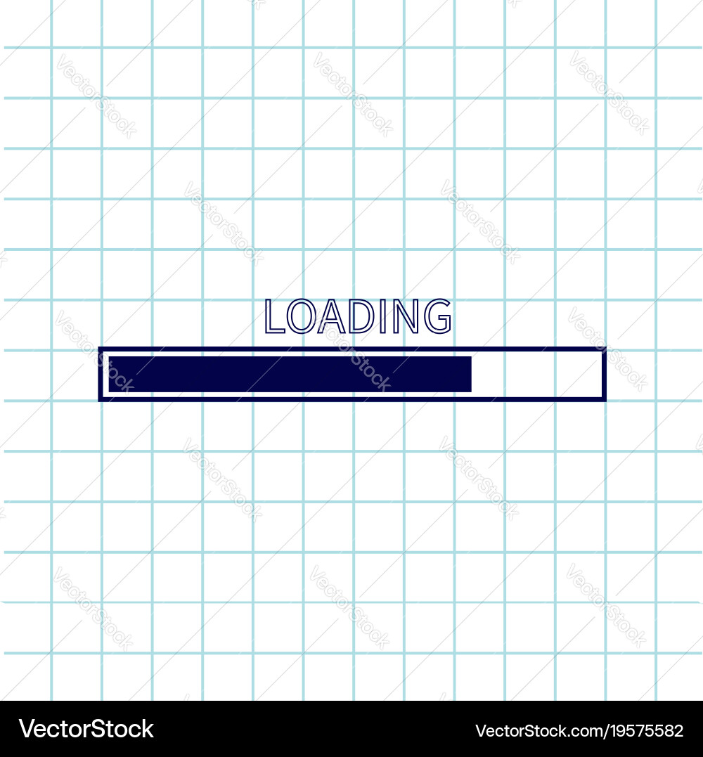Loading progress status bar icon web design app Vector Image