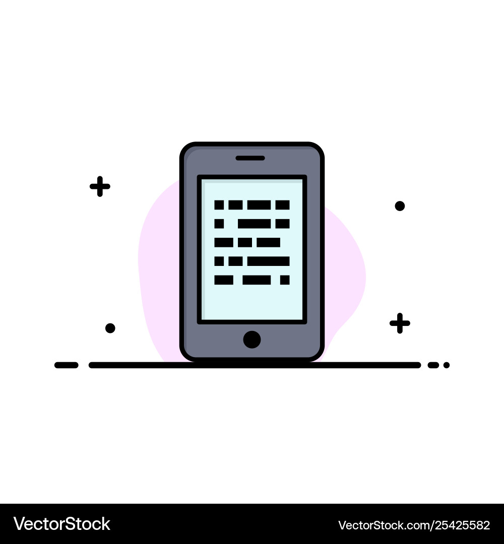 Mobile read data secure e learning business flat Mobile read data secure e learning business flat Vector Image