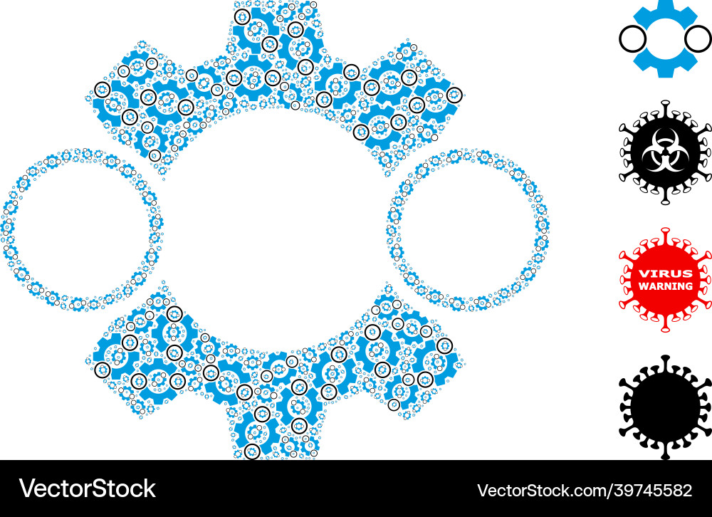 Nanobot icon recursion collage Nanobot icon recursion collage Vector Image
