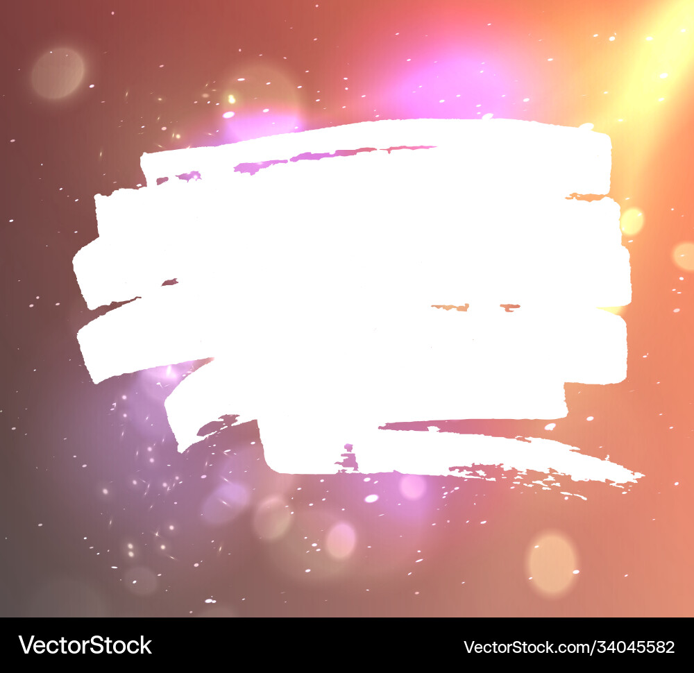 Paint splash frame for text on abstract bokeh Vector Image