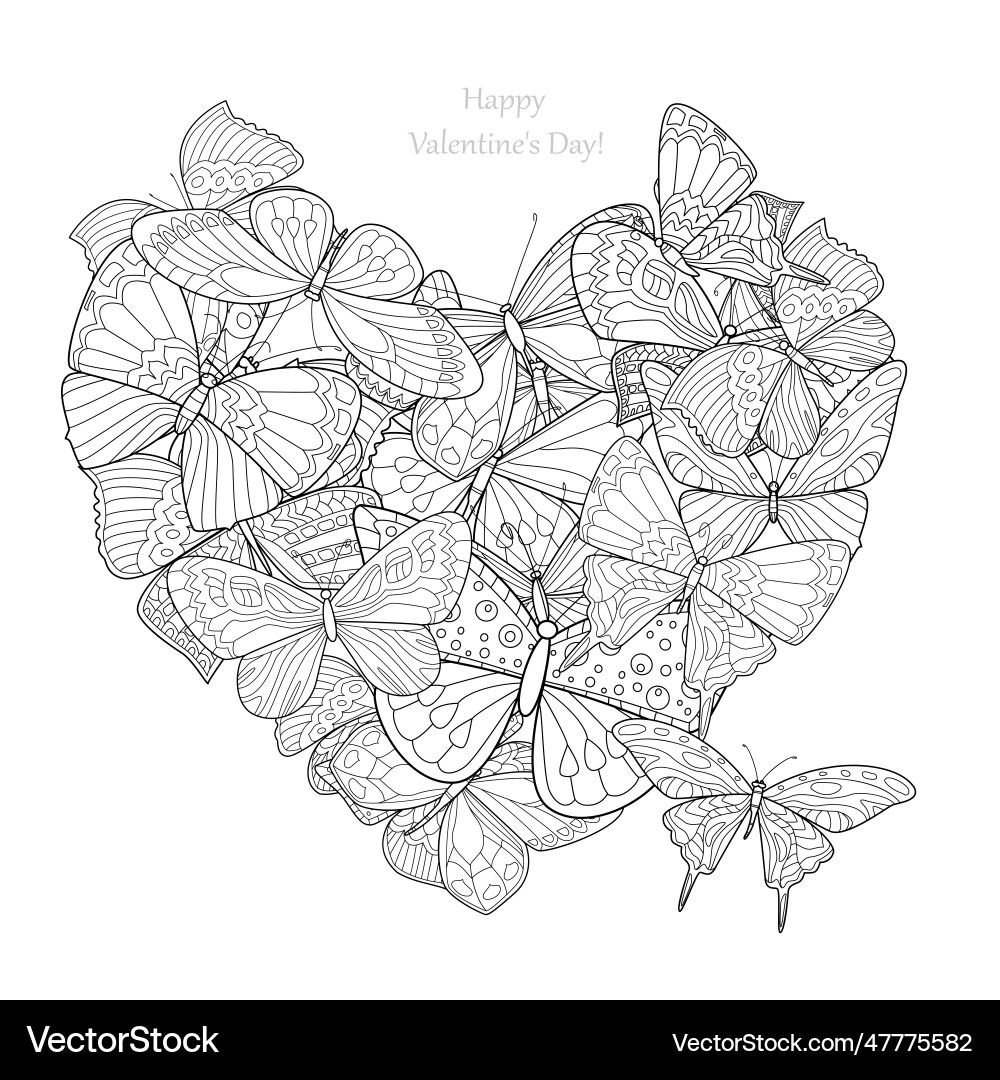 Romantic card with many different patterns Romantic card with many different patterns vector image