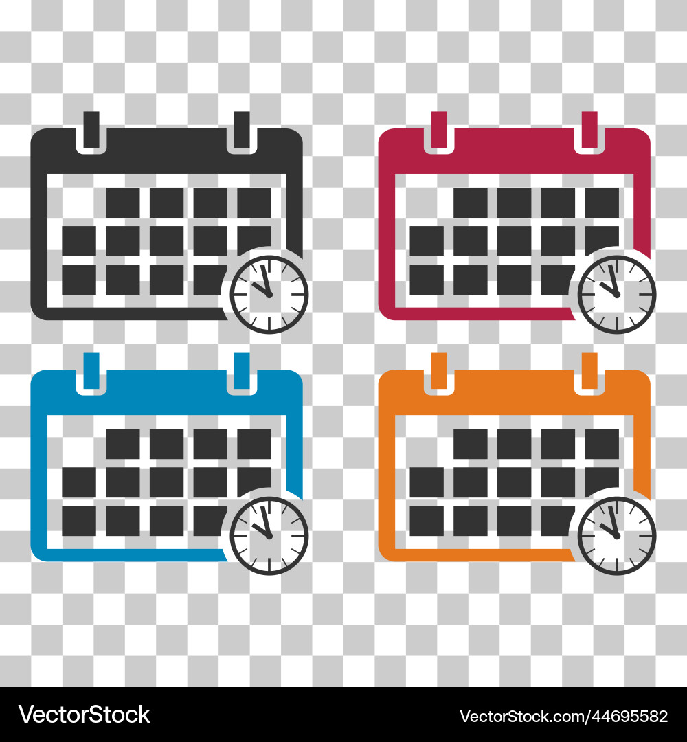 Set of calendar icon date day symbol event Set of calendar icon date day symbol event Vector Image