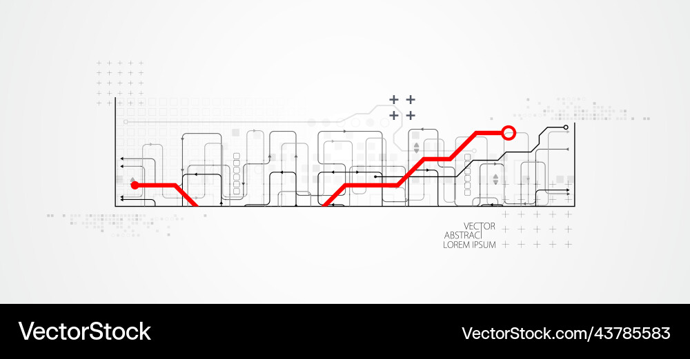 Abstract horizontal technology background Vector Image
