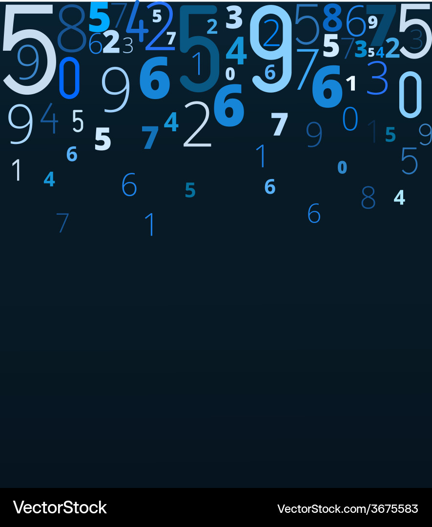 Blue Number Background vector image