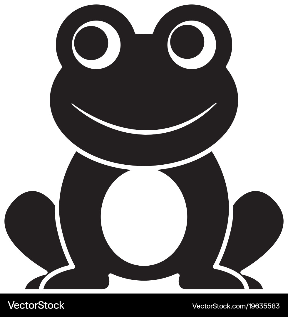 Cute Cartoon Frog Royalty Free Vector Image - VectorStock