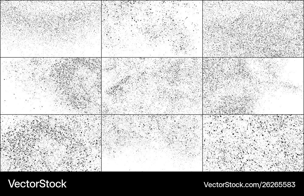 Dark rough noise particles set elements Dark rough noise particles set elements vector image