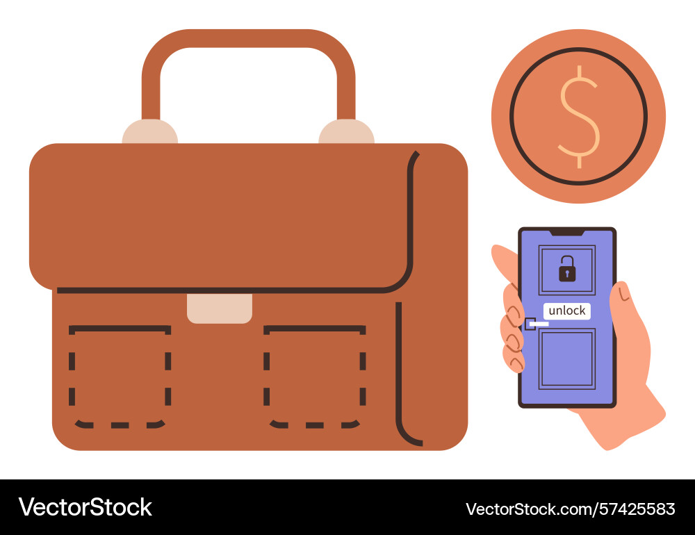 Digital wallet access and secure mobile payments Digital wallet access and secure mobile payments vector image