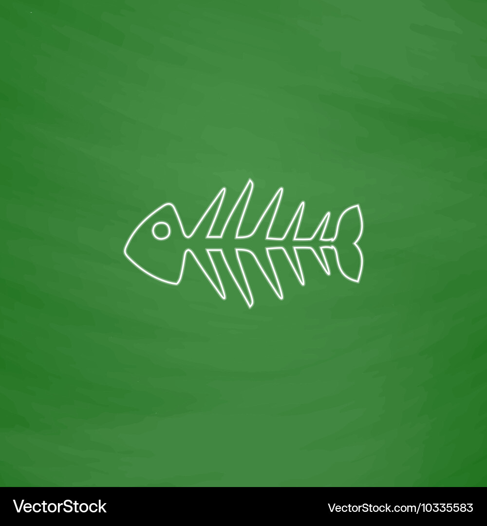 Fish skeleton computer symbol Vector Image