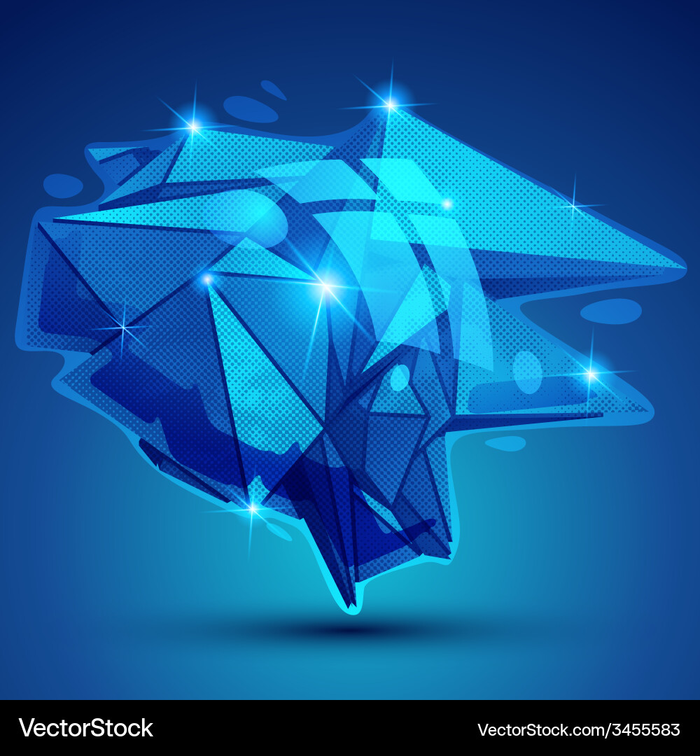 Futuristic object with sparkling effect Vector Image