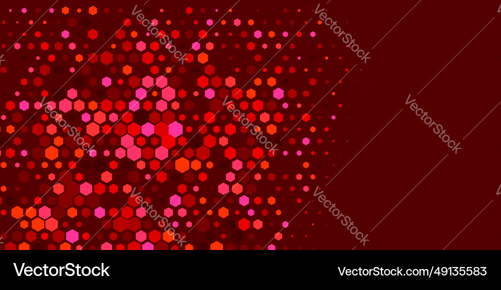 Geometric multi size hexagon with color Vector Image